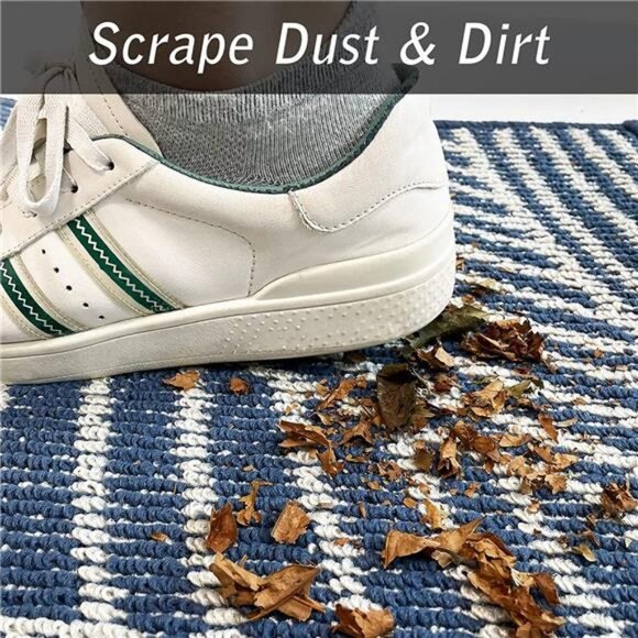 Indoor Door Mat, Non-Slip Absorbent Entryway Rug Resist Floor Mats f(Blue) - Picture 3 of 6